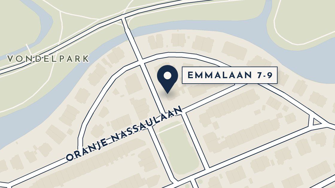 Map of Emmalaan 7-9, Amsterdam Oud-Zuid