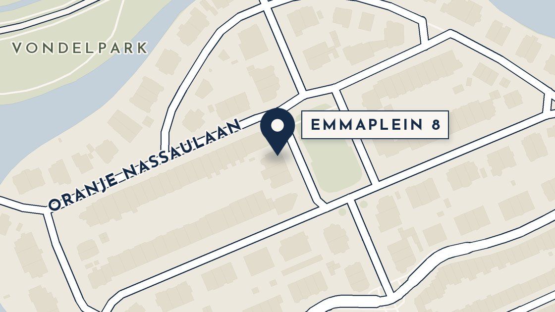 Map of Emmaplein 8, Amsterdam Oud-Zuid