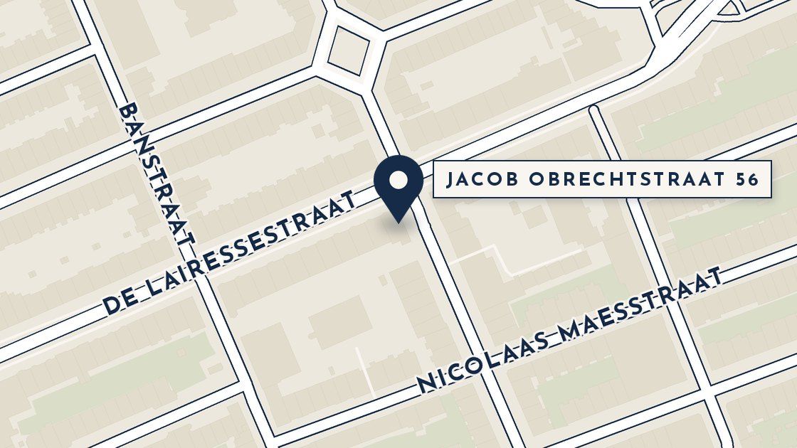 Map of Jacob Obrechtstraat 56, Amsterdam Oud-Zuid